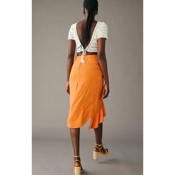 Maeve Slim Ruffle Wrap Skirt - New Size 6 - Picture 2 of 4